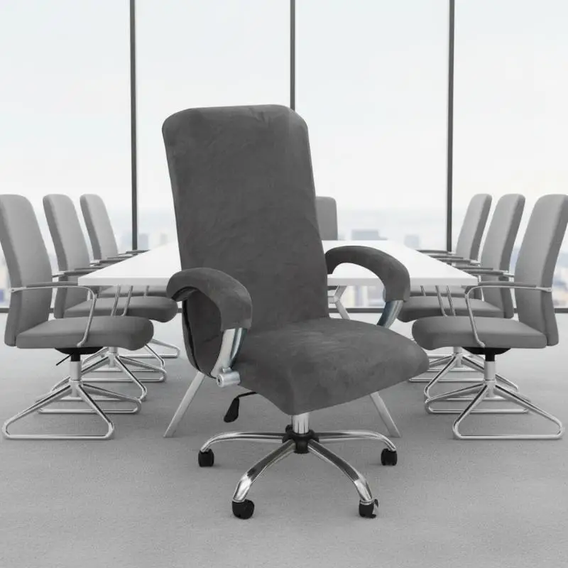 Wear Resistant Chair Cover 1 Pair Dust Proof Stretch Fabric Seat Slipcover for Office Banquet Wedding Decoration