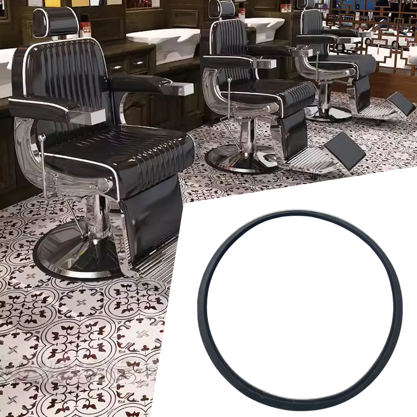 Salon Chair Rubber Base Ring Salon Chair Base Ring Spare Parts Trims Repairing Upgrade Salon Chair Hydraulic Base Equipment