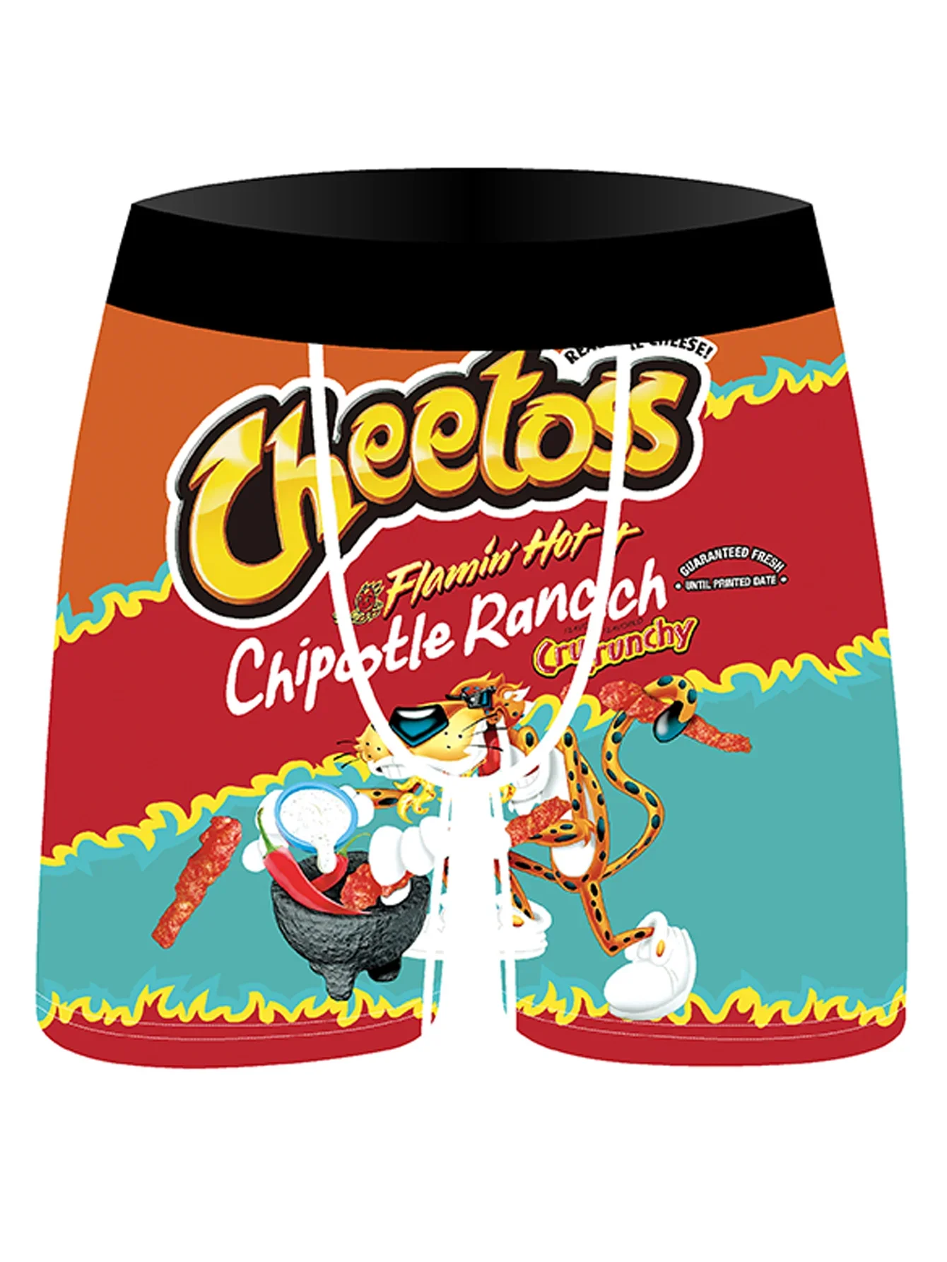 3Pcs Random Snack Cartoon Pattern Designed Men's Briefs Comfortable Ice-clear Refreshing and Dry Men's Underwear