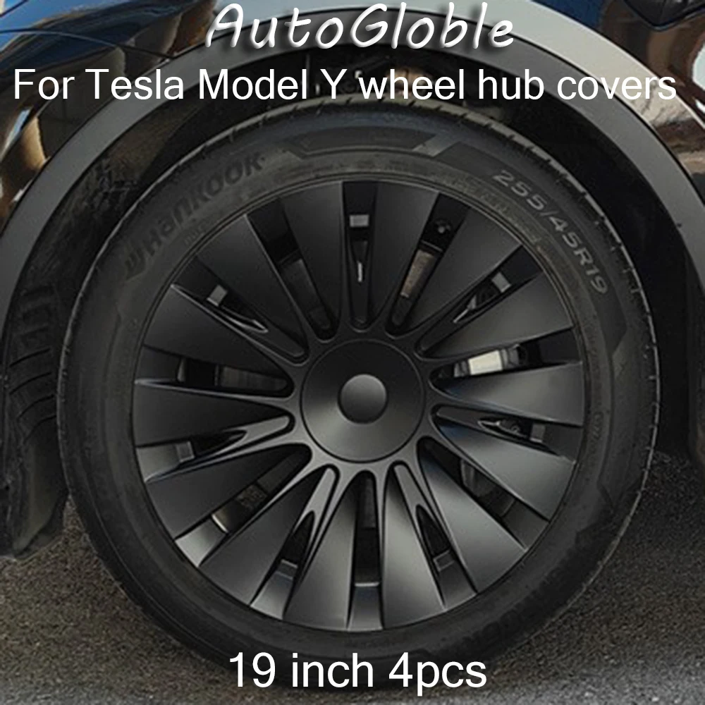 19 pollici 4 pezzi copertura ruota lama a copertura totale per TESLA modello Y 2020-2024 coprimozzi accessori di ricambio per automobili