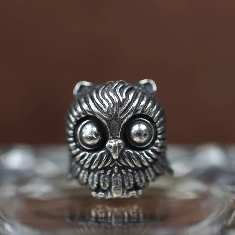 Cute Owl Brass Knife Bead EDC Outdoor DIY Paracord Woven Bracelets Accessories Lanyard Pendant Umbrella Rope Flashlight Hangings view 6
