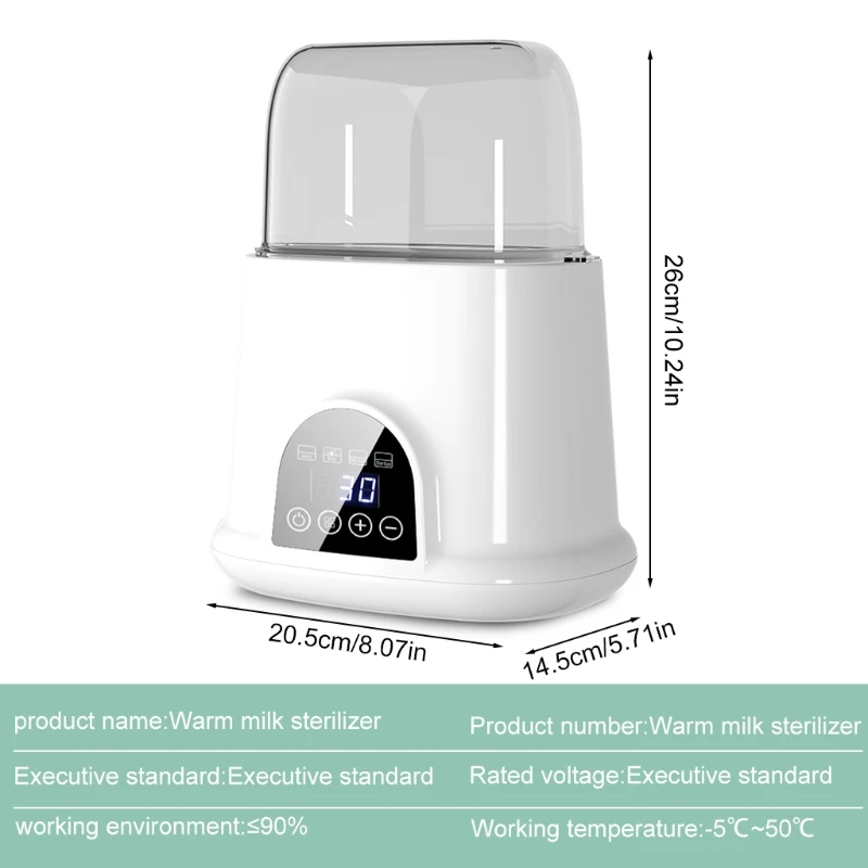 Calentador biberones para bebé, esterilizador, calentador alimentos para leche materna, termostato inteligente D5QA