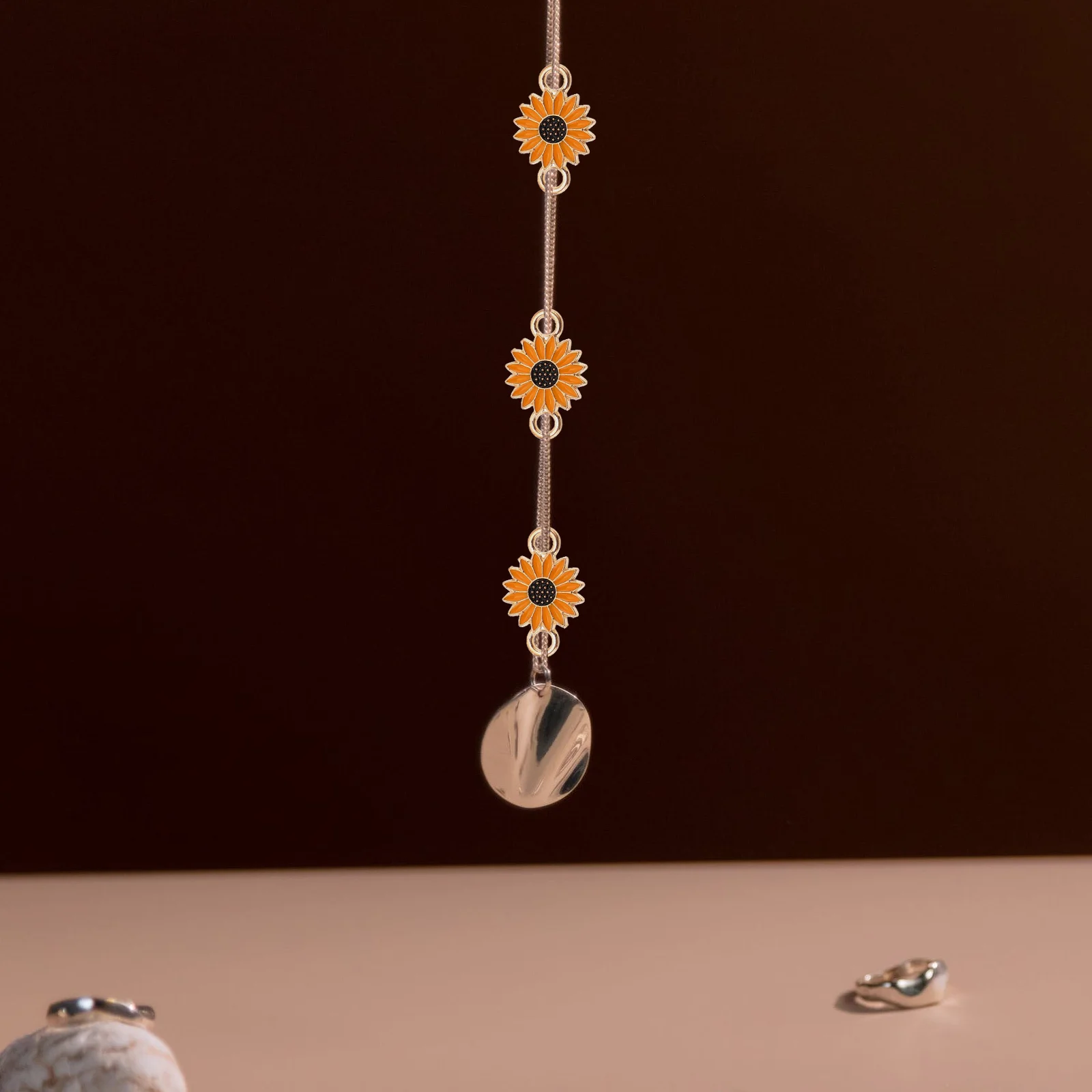 

20pcs Sunflower Charms Diy Jewelry Making Alloy Pendants Two-Hole Earring Necklace Bracelet Accessories Pendant For Craft