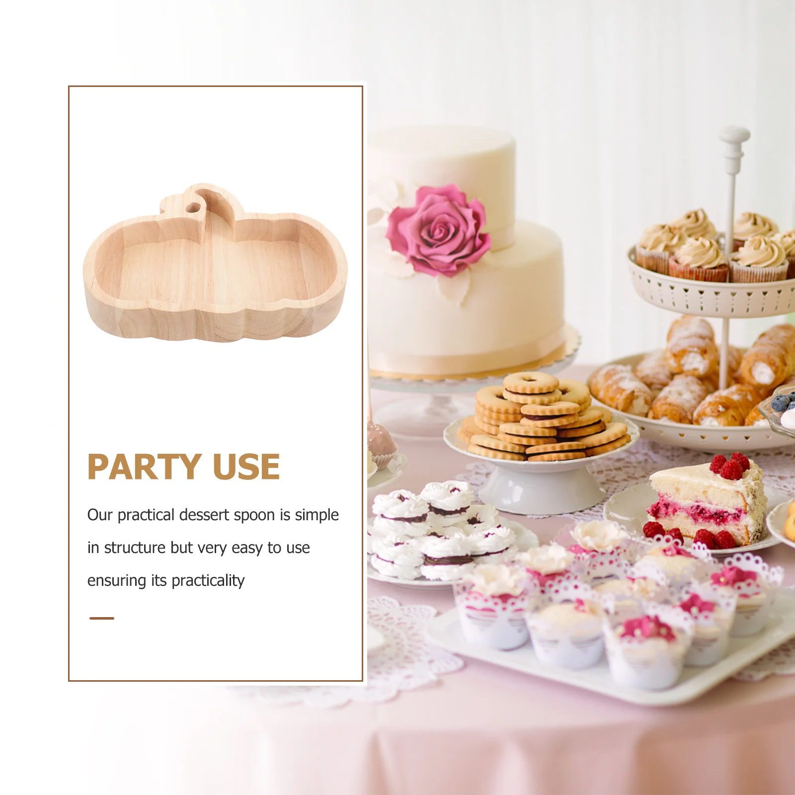 

Wooden Serving Tray Smooth Polished Reusable Snack Fruit Plate Kitchen Gadget Coffee Table Decor Wood Storage Tray Dessert