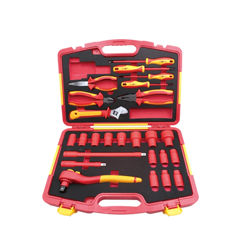 VDE GS Certificate AC 1000v  Insulated Ratchet Wrench Pliers Tools Set-25pcs