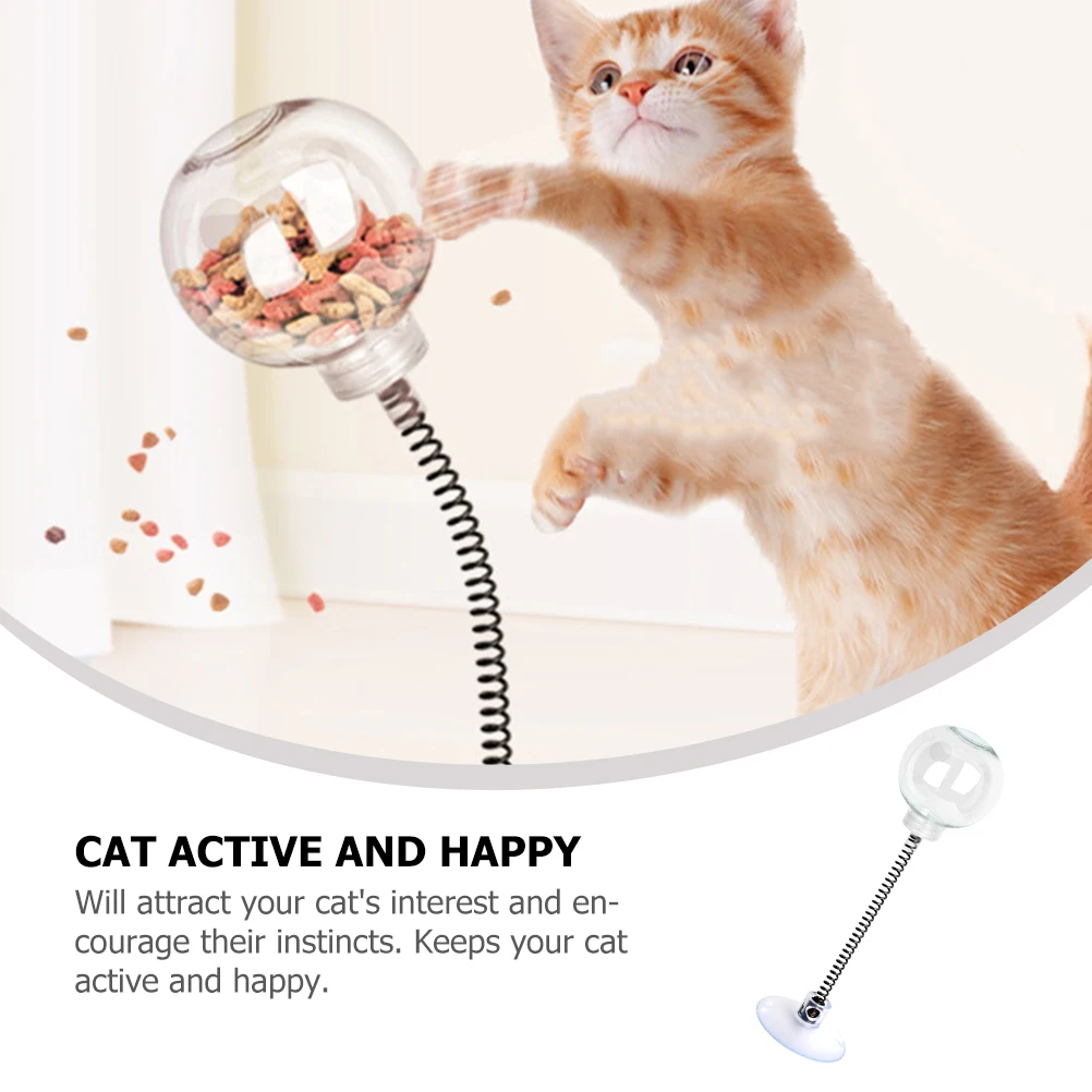 

Cat Treat Dispenser Fun Teasing for Indoor Play Feeding Track Feeder Ball Holder Iq Training