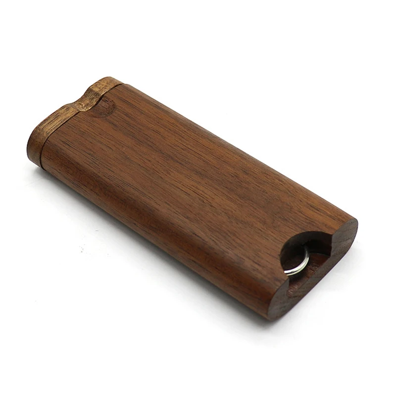 Creative Walnut Cigarette Case Portable Mini Wooden Cigarette Organizer Cigarette Box for Men Tobacco Accessories