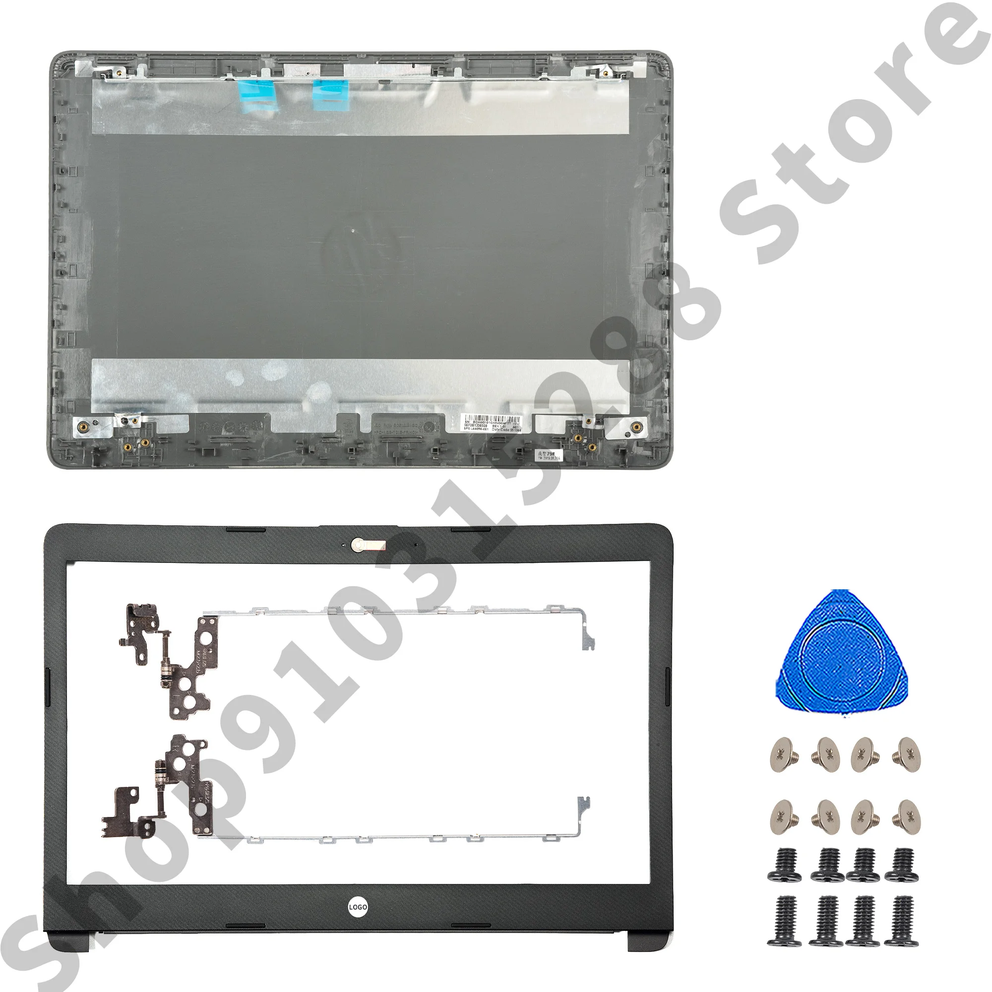 

Gray Back Cover+Bezel+Hinges For 240 G7 245 G7 246 G7 14-CK 14-CM 14-DG 14Q-CS Plastic Top Lid Repair 14inch