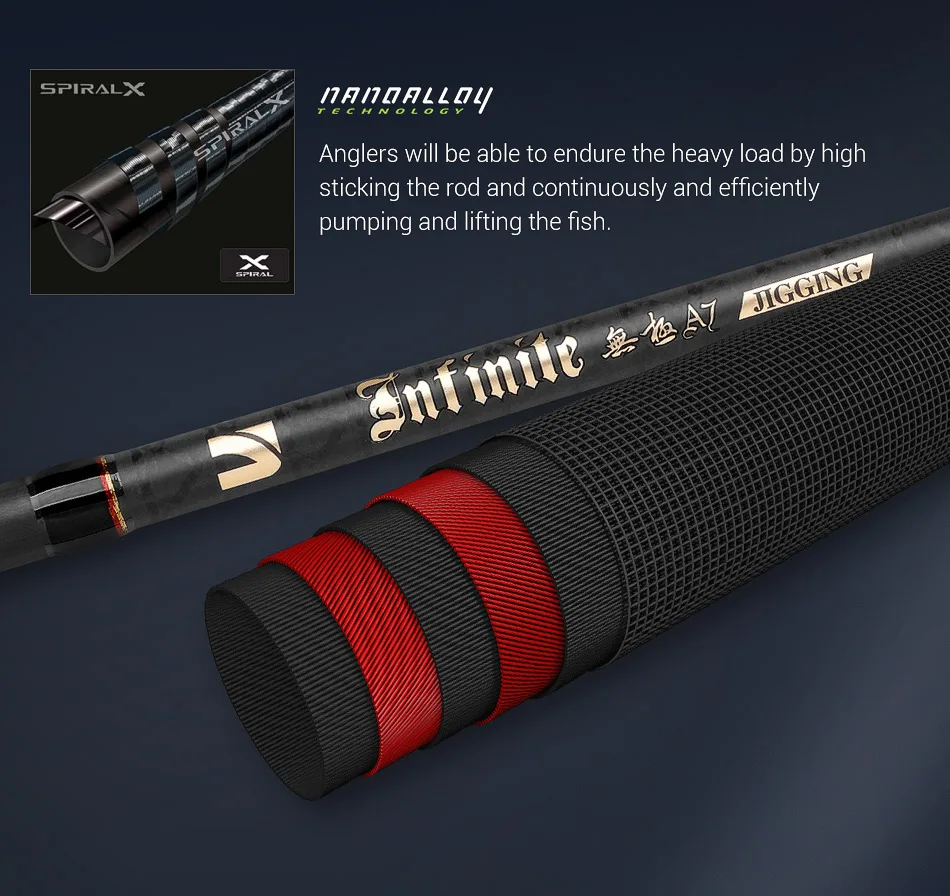 NOEBY-INFINITE Jigging-Angelruten, 1-teilige Fuji-Führung, MH-Köder, geeignet für Blackfin-Thunfisch, Angelrute, 1,68 m, 1,83 m, 120–500 g – Detail 9