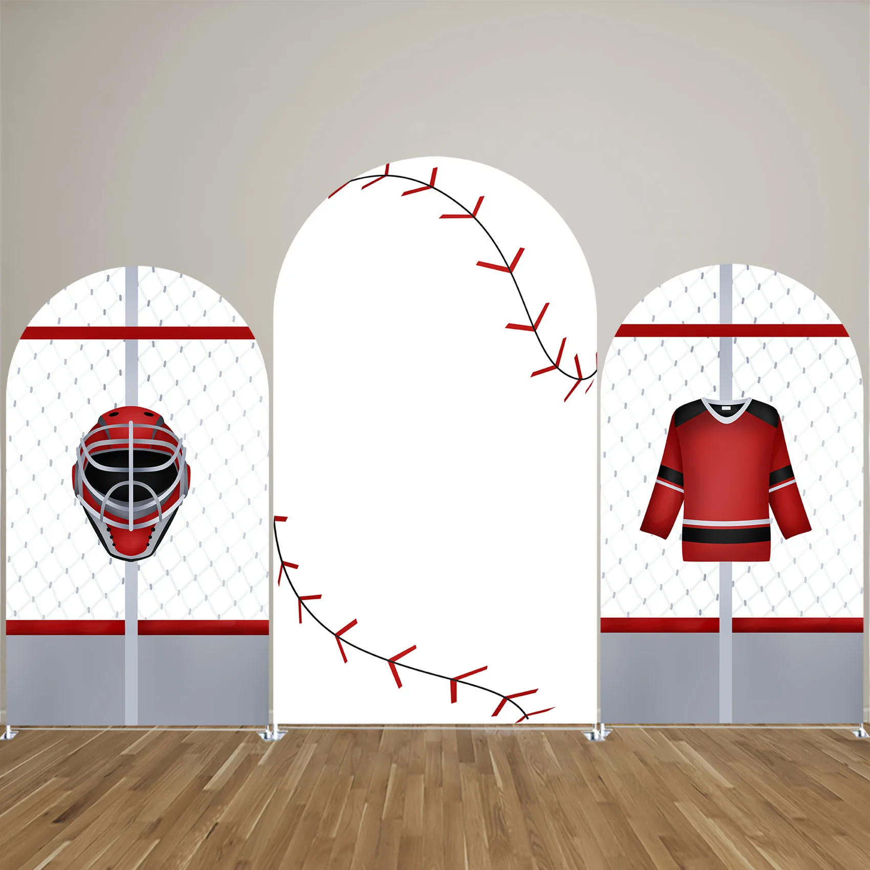 

Baseball Theme Arch Backdrop Cover Sport Arched Stand Cover Arch Wall Baby Birthday Baby Shower Parties Decorations Props