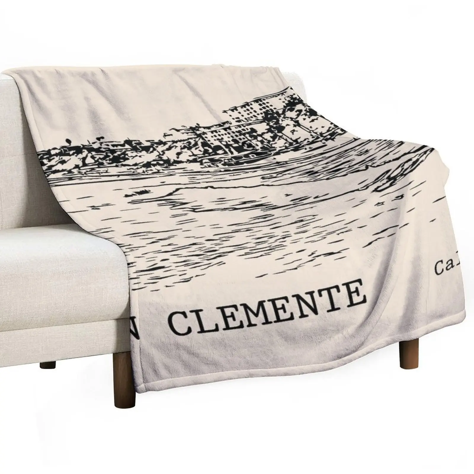 

San Clemente California Throw Blanket Luxurious Soft Fuzzy Blanket for Sofa Bed