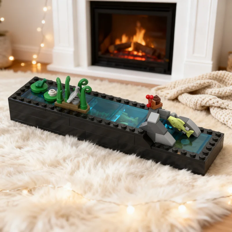 105 قطعة MOC مغامرين نهر الغابة المشهد نموذج اللبنات البناء هدايا عيد الميلاد لتقوم بها بنفسك اللعب فكرة التعليم الطوب الاطفال