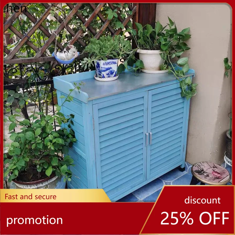 

CZ Outdoor Shoe Cabinet Villa Entrance Household BalconSunproof Garden Tool Box Courtyard Storage Cabinet