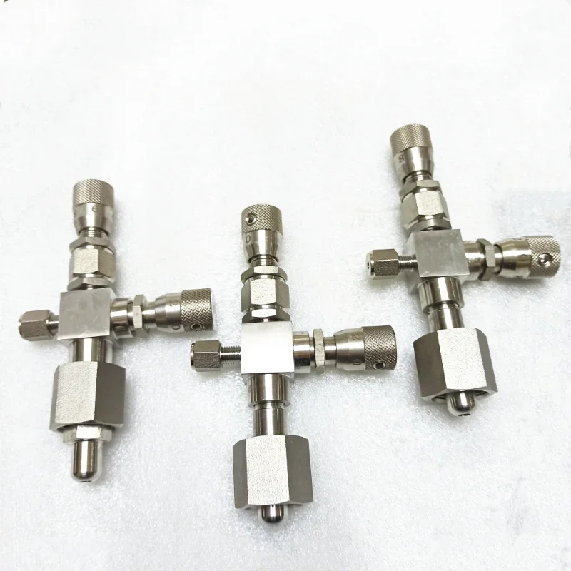 Stainless steel fine tuning valve customized 304/316 micro sampling valve High pressure micro regulating valve Steel cylinder