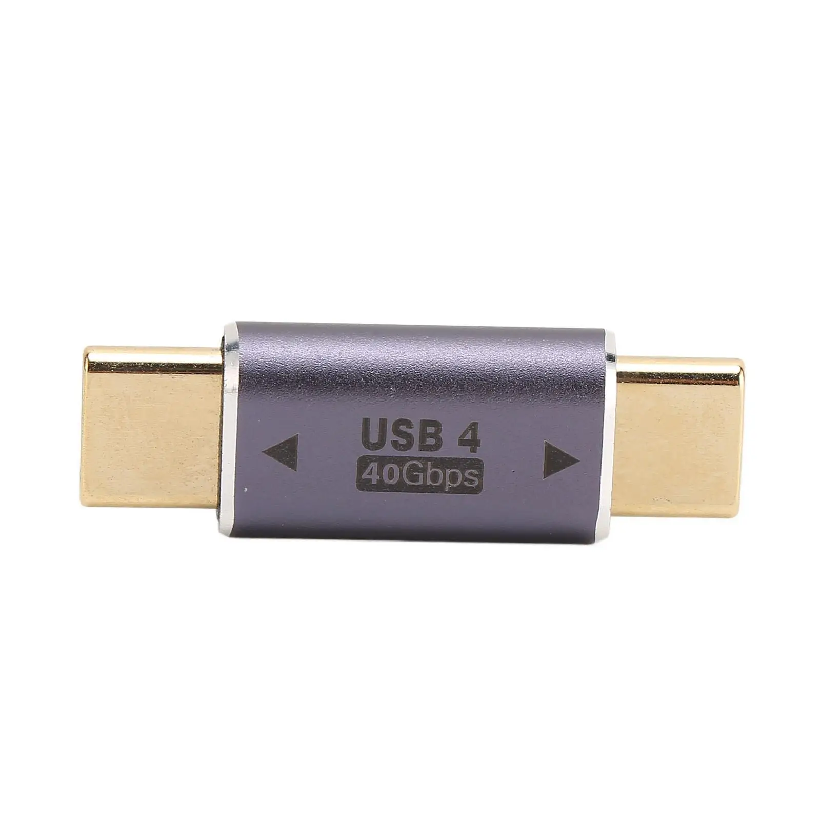 

USB C Male to Male Adapter PD 100W 8K 40Gbps High Speed Charging HD Transmission Gold Plated
