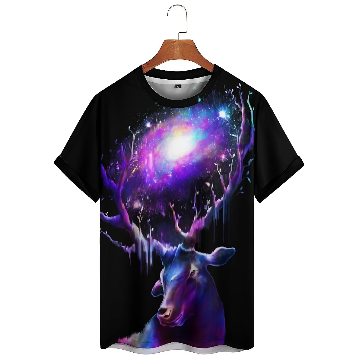 Spring and Summer Vibrant Color Design, Men's 3D Printed Short-sleeved T-shirt, Soft and Comfortable