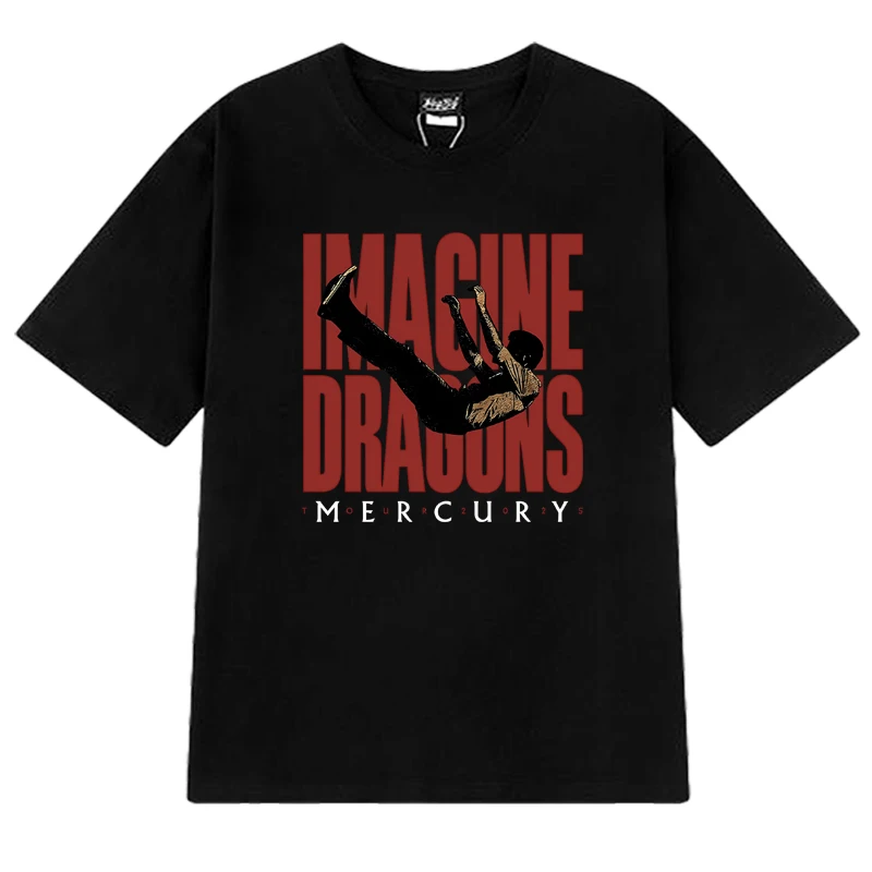 

Imagine Dragons Mercury World Tour 2025 short sleeve T-shirts Men Women 90s rock band punk streetwear T shirt Unisex Cotton Tops