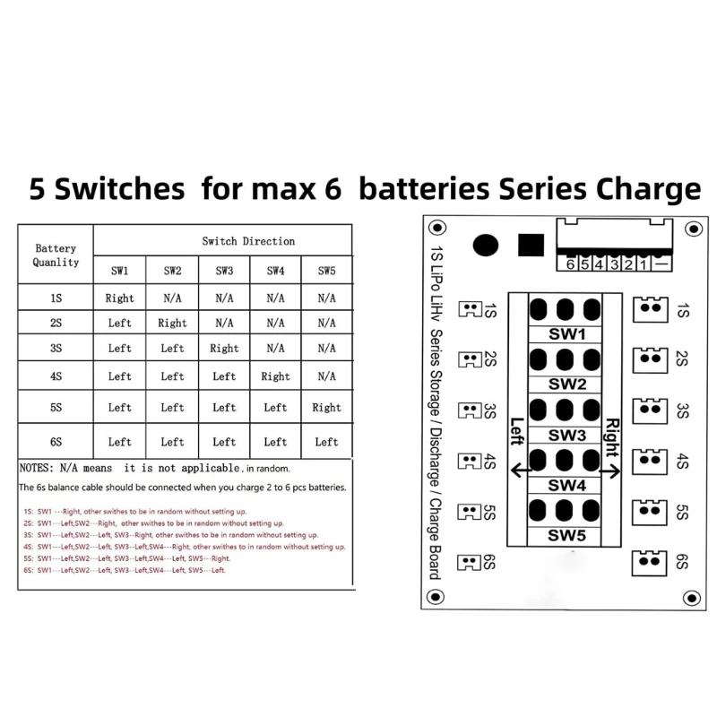 Dropship 1S Lithium Batteries Series Charging Board, Storage and Discharge 1S for Standard