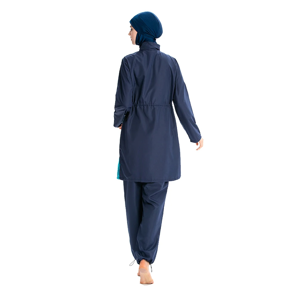 Burkini-traje de baño musulmán grande para mujer, bañador modesto, Hijabs, conjuntos de ropa islámica, 3 piezas, 2023