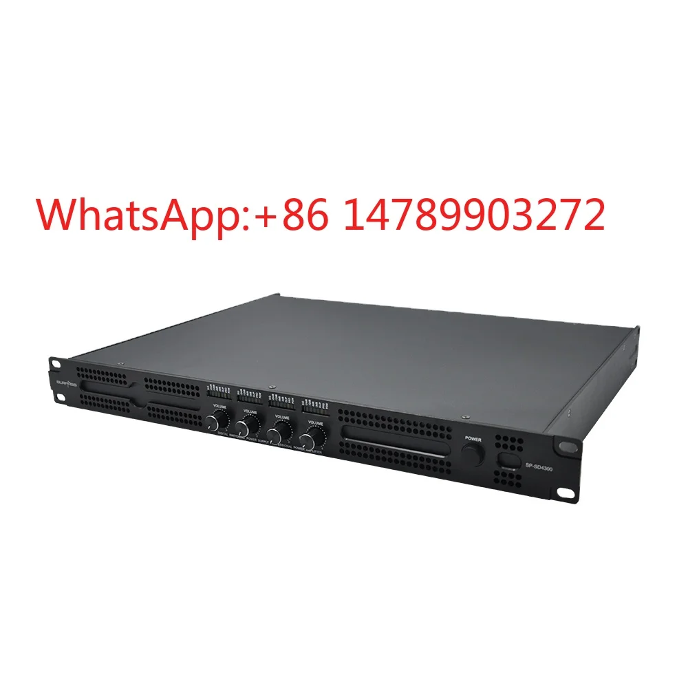 4 Channel 4*220W 1U Power Amplifier PA System Surround Stereo Stage Audio Amp