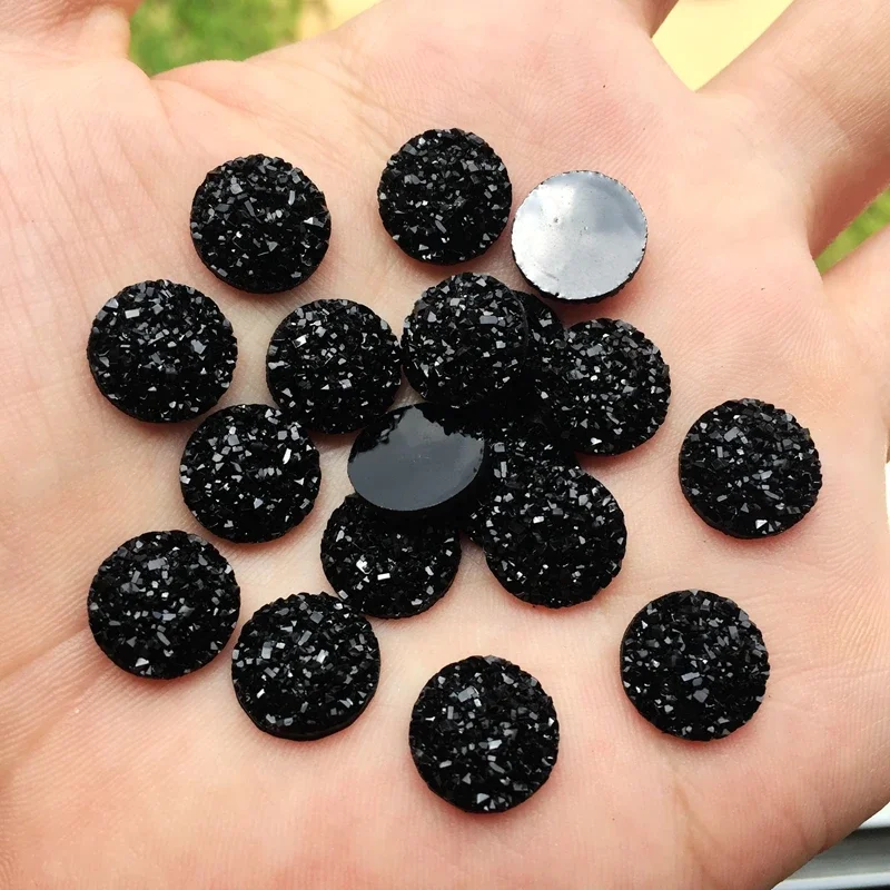 12mm New Arrival 80pcs/Lot Flatback Resin Round Stone Beads,Flatback Resin Rhinestone -E131