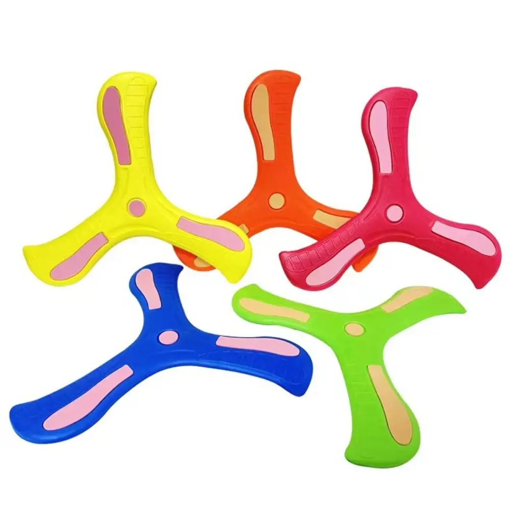 Boomerang-disco volador cruzado de plástico de tres hojas para niños, juguete deportivo, rompecabezas de descompresión, regalo portátil de educación temprana