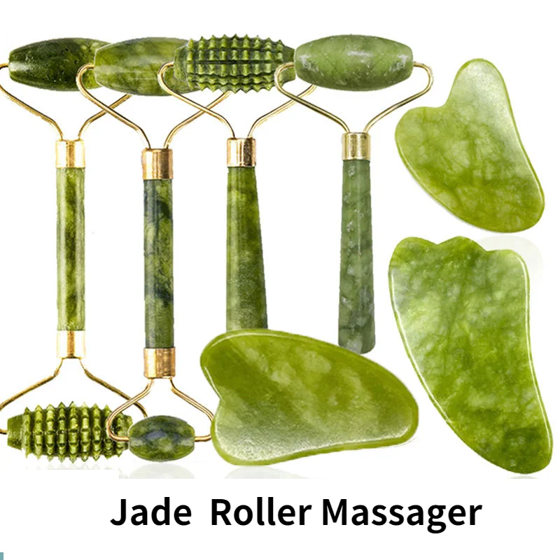 Skin Care Face Jade Massager Roller Gua sha Scraper Beauty Health Facial Massage Gouache Lift Body Slimming Stone Guasha Tools