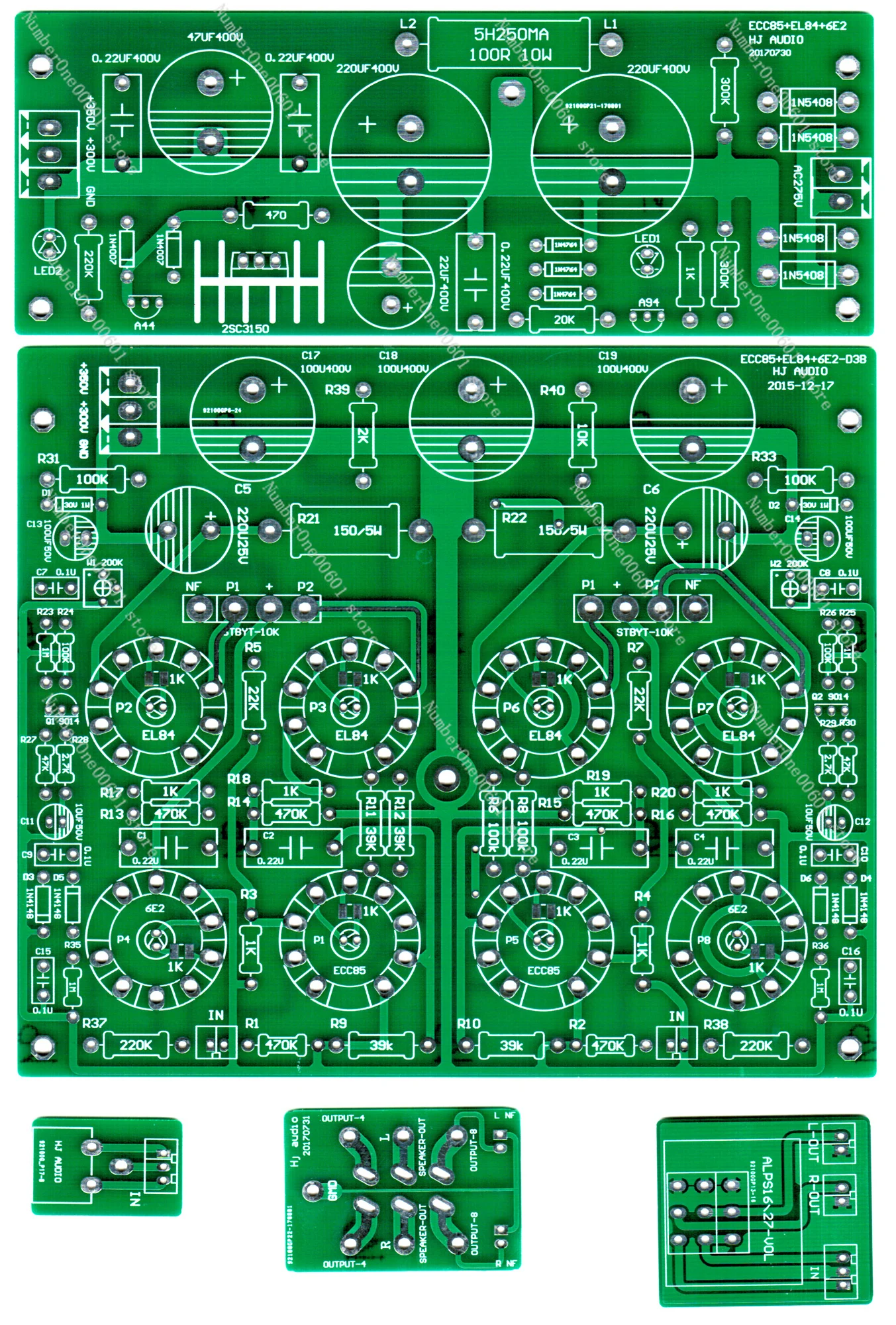 Electronic Tube Gallbladder Machine Power Amplifier Wah Kee Audio ST-EL84PP 2*13W Push-Pull Merging Machine PCB Circuit Board