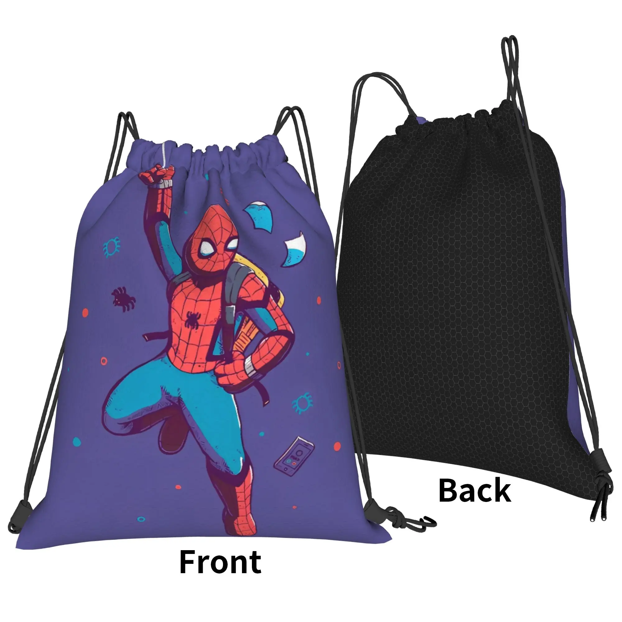 Drawstring Bag S-Spiders Heroes Backpacks  Waterproof Waterproof Sports Camping Sackpack String Bags For Students