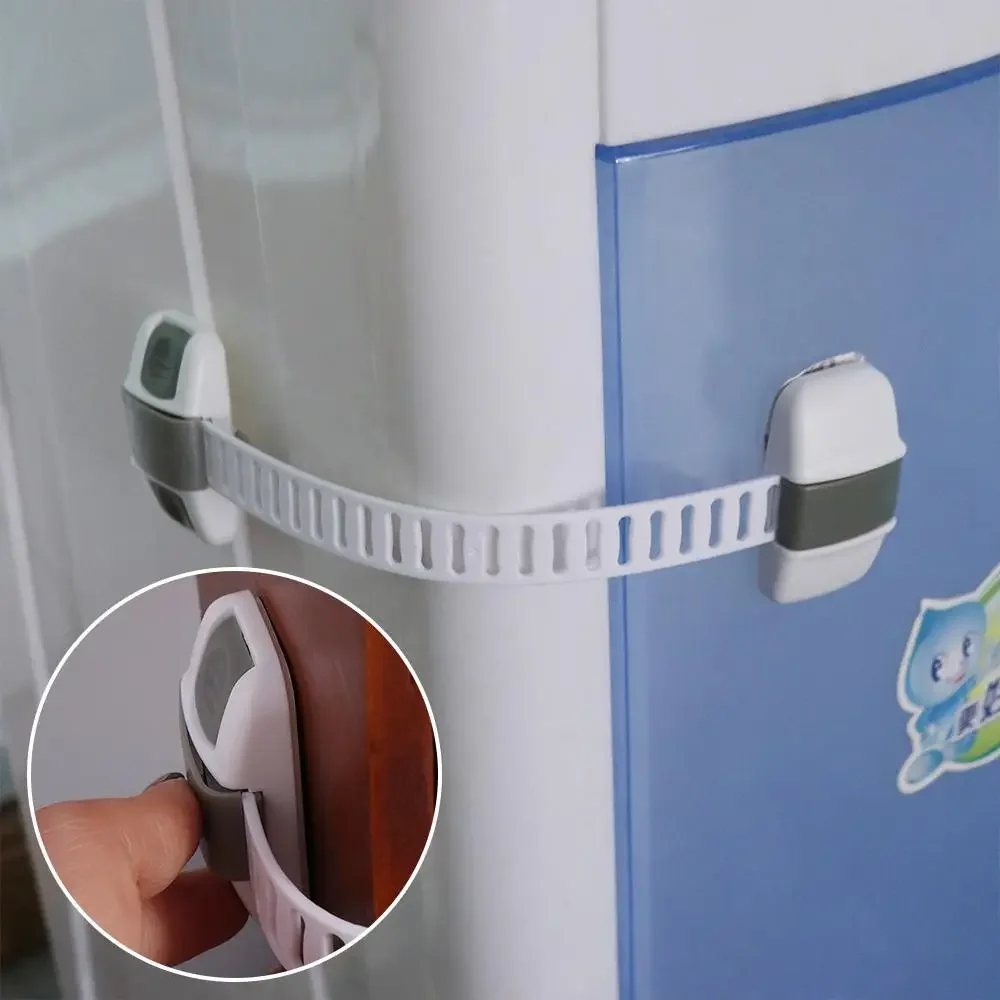 Plastic Child Safety Lock Anti-Clamp Multi-Function Drawer Locks Anti-Pinch 20cm Refrigerator Safety Buckle Keep Baby Safe