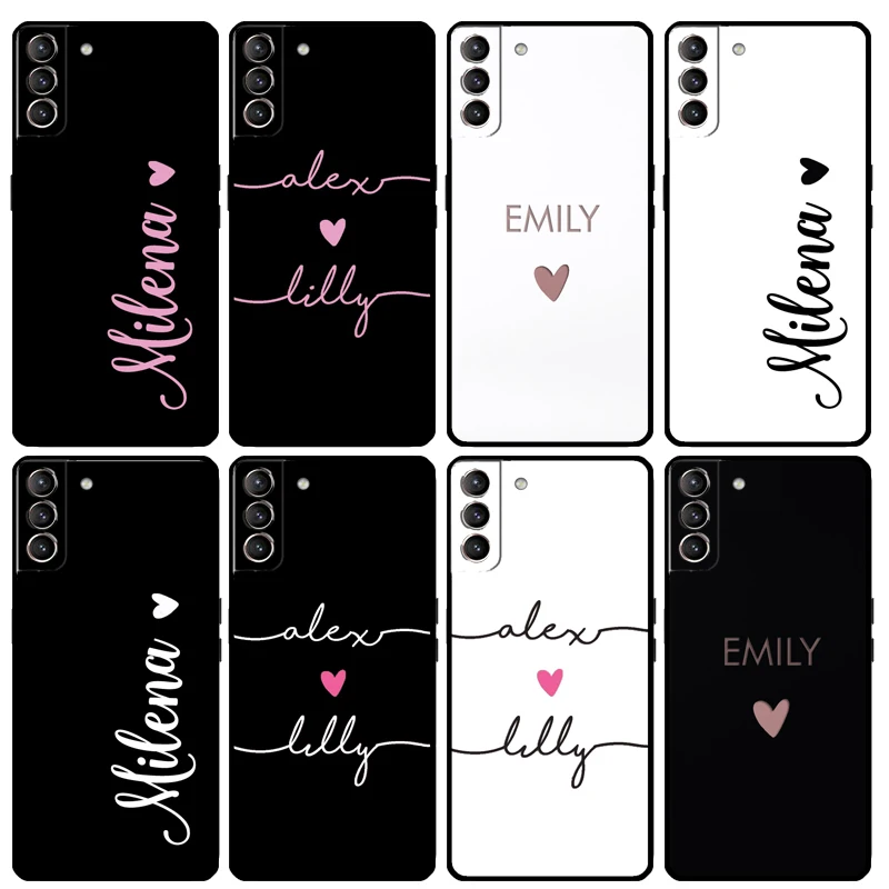 PERSONALIZOWANE NAMES CUSTOM WEDDING Case dla Samsung Galaxy S23 S22 Ultra S20 S21 FE S8 S9 S10 Plus Note 10 20 Ultra Back Cover