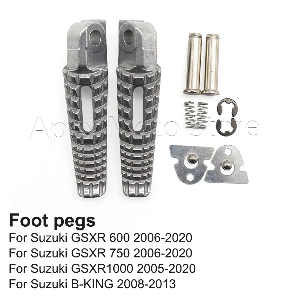 Motorcycle Accessories Rear Footrests Foot pegs For Suzuki GSXR 600 750 1000 B-KING GSXR600 GSXR750 GSXR1000 2005-2020