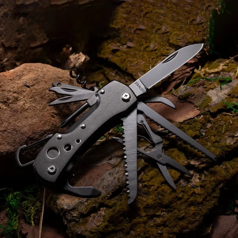 Newest 11 Multifunctional Swiss Knife Camp Multitool Bottle Opener Folding Knife Portable Military Pocket Knives EDC Tools