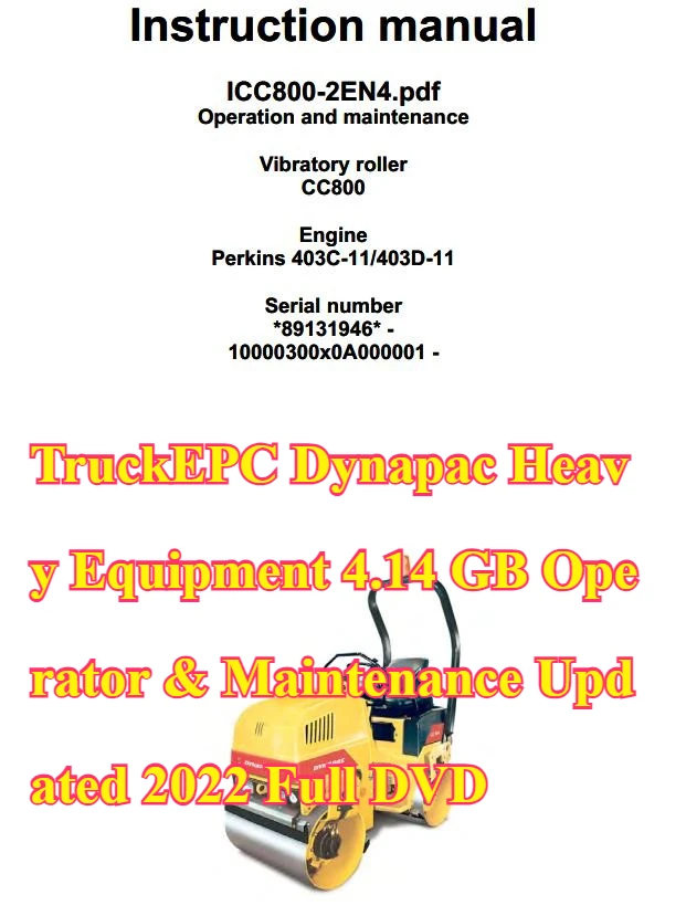 

TruckEPC Dynapac Heavy Equipment 4,14 ГБ Оператор и обновление технического обслуживания 2022, полный DVD