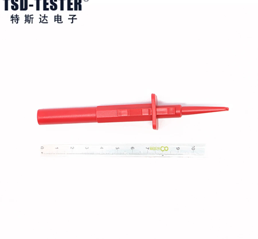 Free Shipping 4mm Safety Test Clip 1000v 10a Black Red Multimeter Test Probe Test Hook Clip Free Box (2 Pcs Per Package)