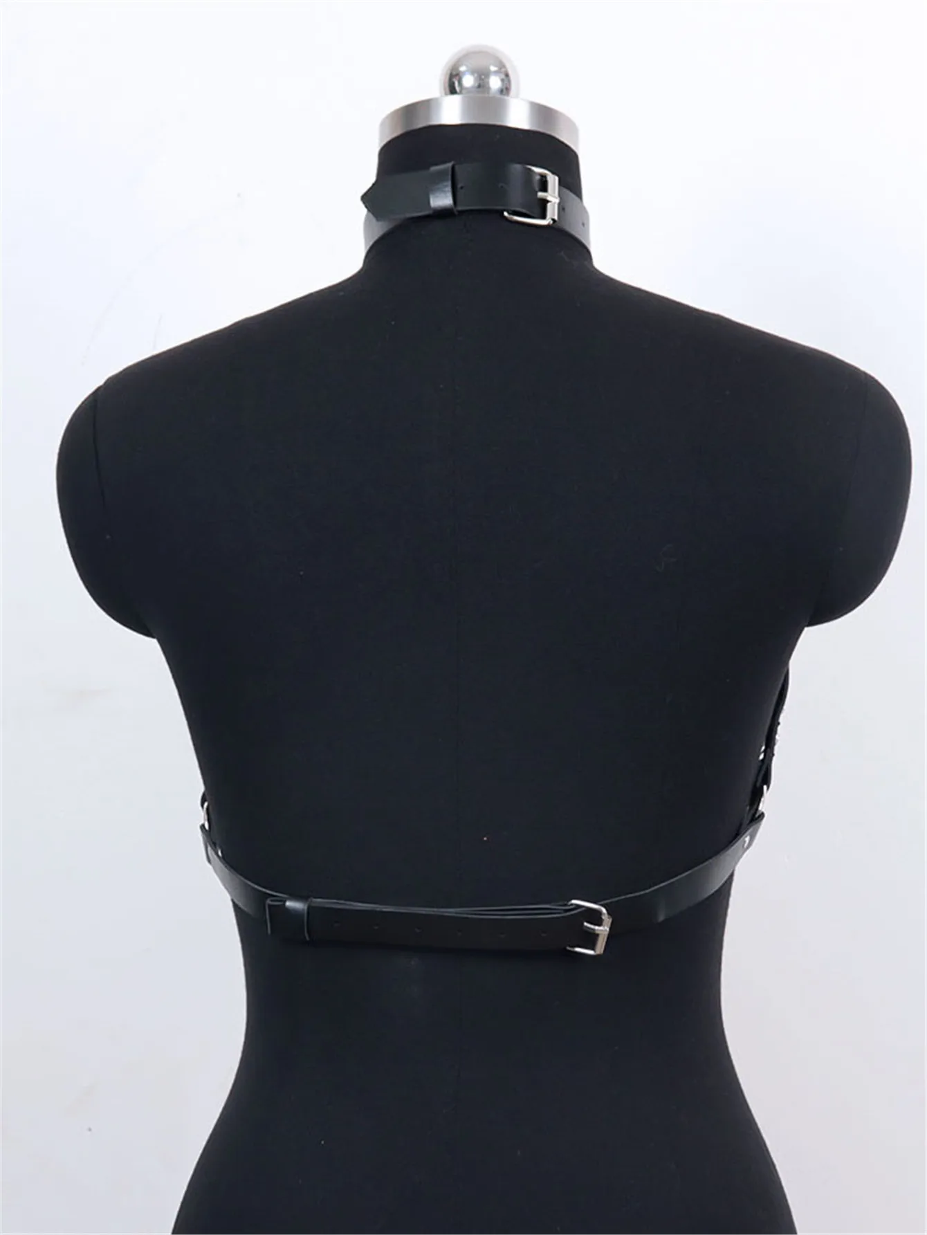 Womens Sexy Body Chest Harness Bodycon Lingerie Chain Sexy Vest Leather Lingerie Bondage Lingerie Gothic Fetish Clothing