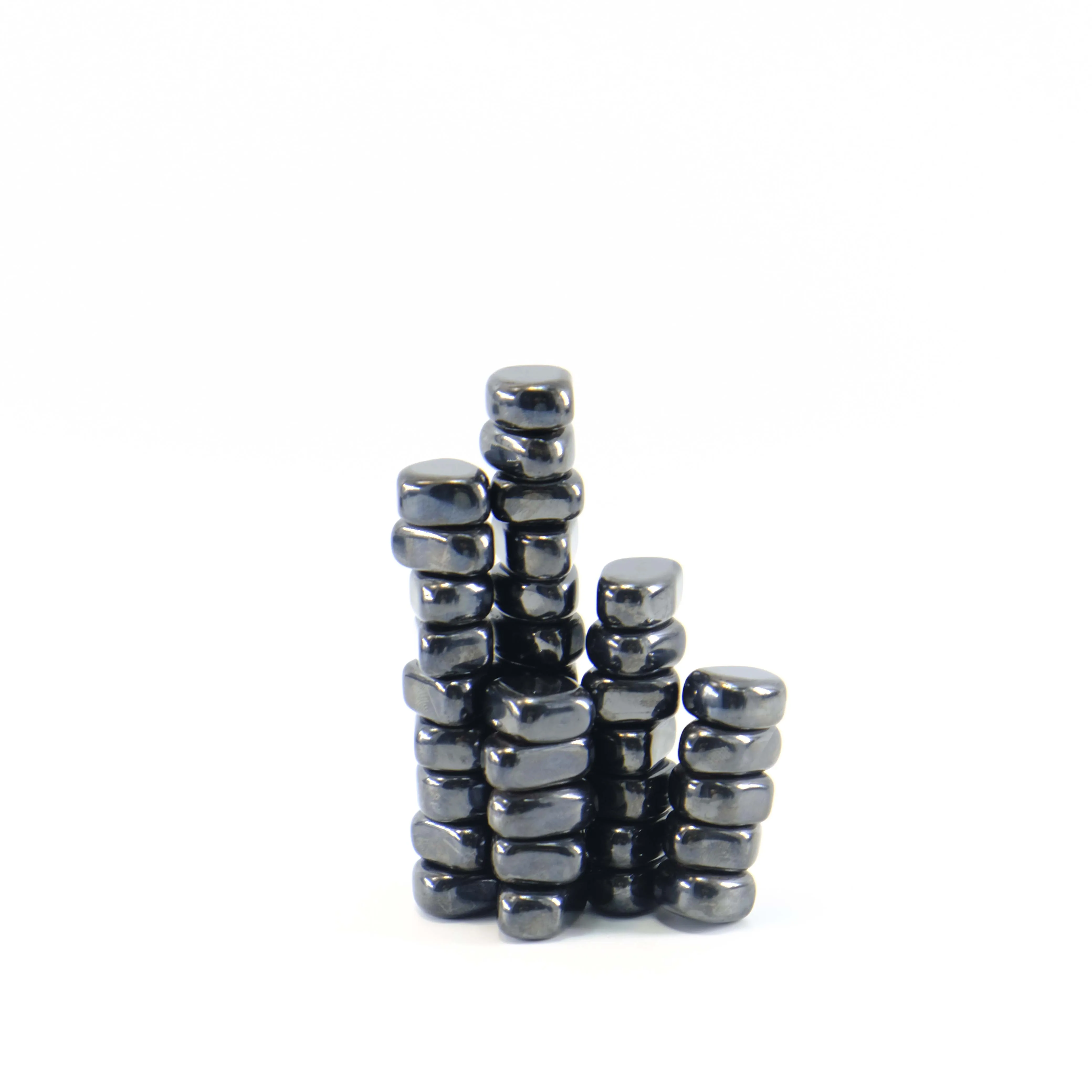 مغناطيس حجر المغناطيس الأسود غير المنتظم المصقول كتلة مغناطيسية متعددة الوظائف تخفيف التوتر العلاج التفاعل اللعب مغناطيس الثلاجة #3