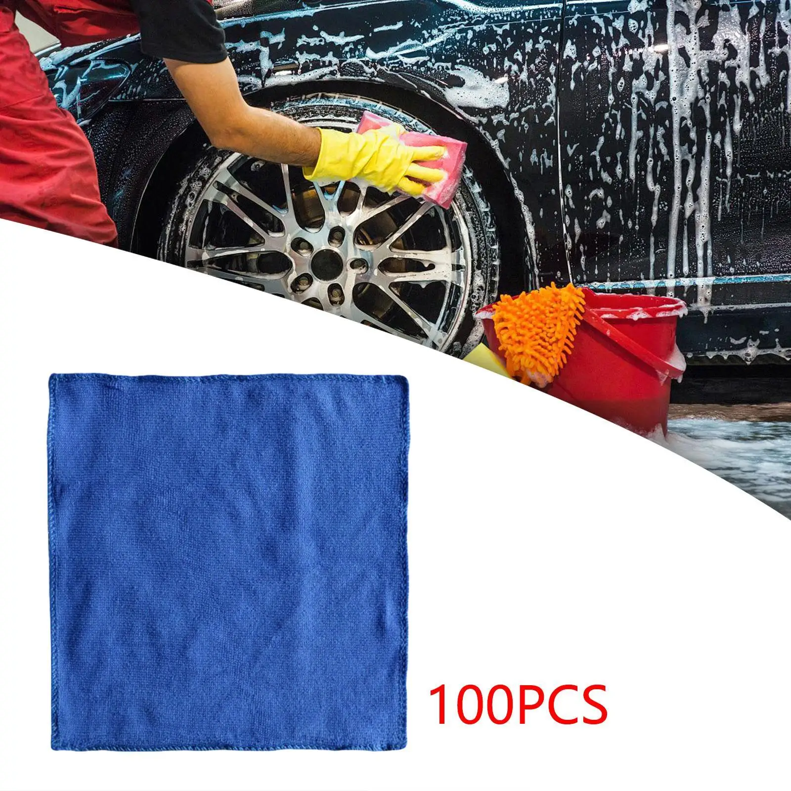 

100Pcs Microfiber Towel Cleaning Towel for House Cleaning Car Cleaning