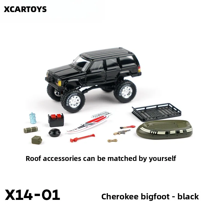 XCARTOYS 1/64 Jeep Cherokee Off-road SUV With Shock Absorbers Allo Diecast Car Model Adult Collection Miniature Display Ornament