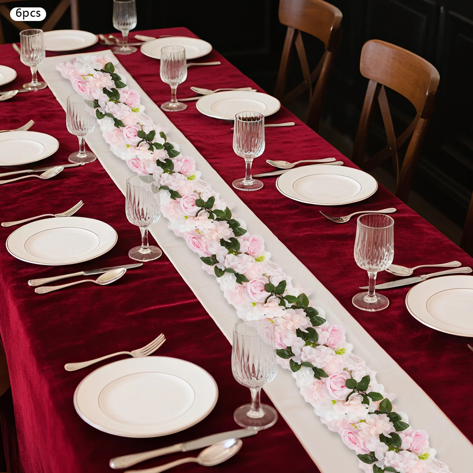 

Легко очищаемый настенный коврик с искусственными цветами, легкие и настраиваемые панели для фотобудки, дня рождения, рождественского коммерческого декора