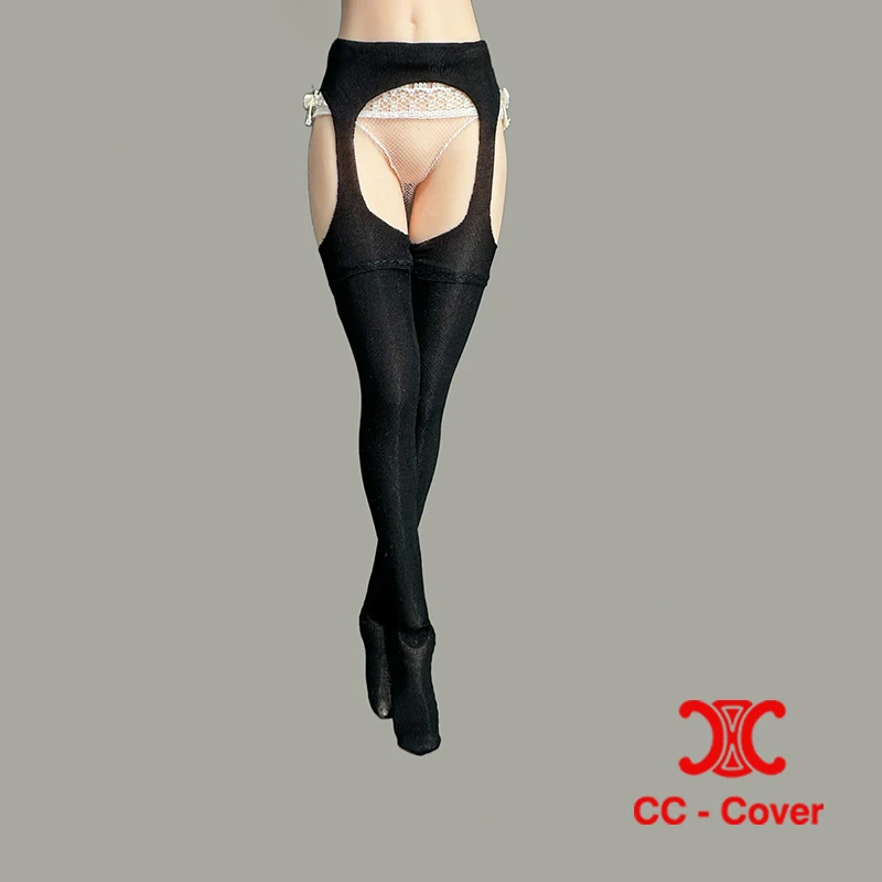 CJG-066 1/6 medias eróticas colgantes para mujer, medias finas y brillantes translúcidas, modelo de ropa apto para cuerpo de figura de acción de soldado de 12"