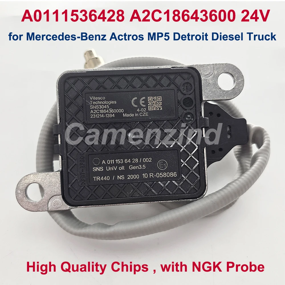 

A0111536428 New Nitrogen Nox Oxygen Sensor 0111536428 A2C18643600 24V for Mercedes-Benz Actros MP5 Detroit Diesel Truck