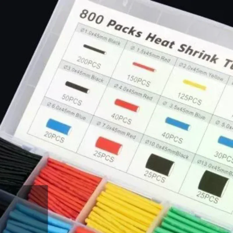 Heat Shrink Tubing Non-Toxic Thermoresistant Insulation Sleeve Kit for Household Electric Wire Wrapping Jobs
