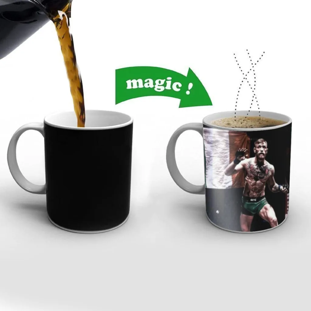 C-CONOR MCGREGOR Free shipping Coffee Mug Creative Ceramic Changing Color Travel Tea Cup Boy Friends Gift Mug