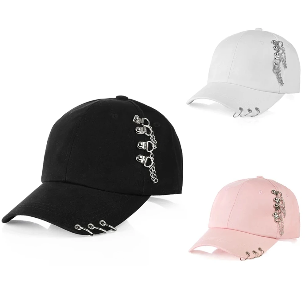 Women Men Spring Summer Trucker Hip Hop Outdoor Sun Hat With Rings Baseball Caps Sport Caps