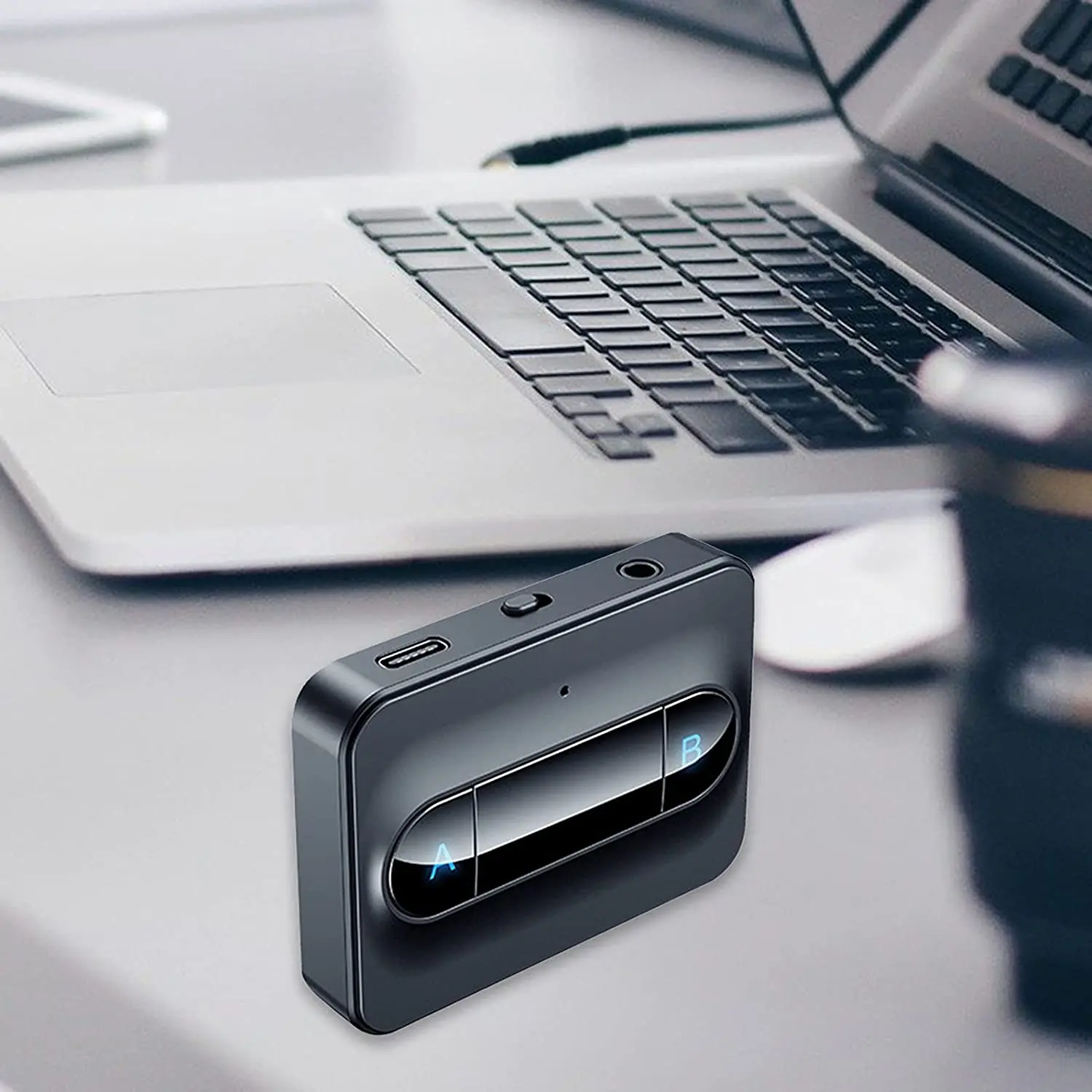 AdapterBluetooth 5.0 Zenderadapter Dual Link Link Koptelefoon Home Sound System Zwart