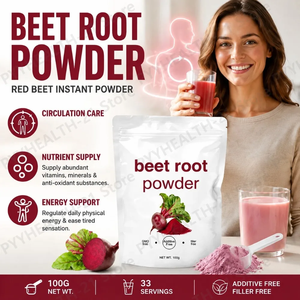 Beet Root Powder 3000mg Supports Healthy Digestion for Adults Plant Based Sugar Free Gluten Free 100% Pure 100g 33 Servings