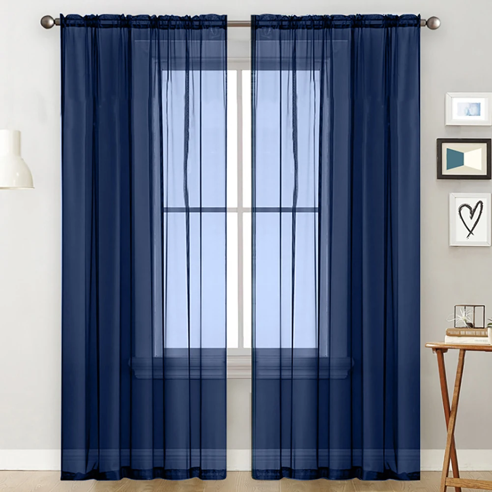 

Valance Drape Curtain Draperies 7 Colors Washable 140*260cm Polyester Rod Pocket Top Home Decoration Brand New