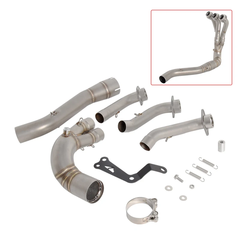 For YAMAHA MT09 FZ09 XSR900 XSR 900 GT MT 09 2024 - 2025 Motorcycle Exhaust Escape Muffler Stainless Steel Front Mid Link Pipe