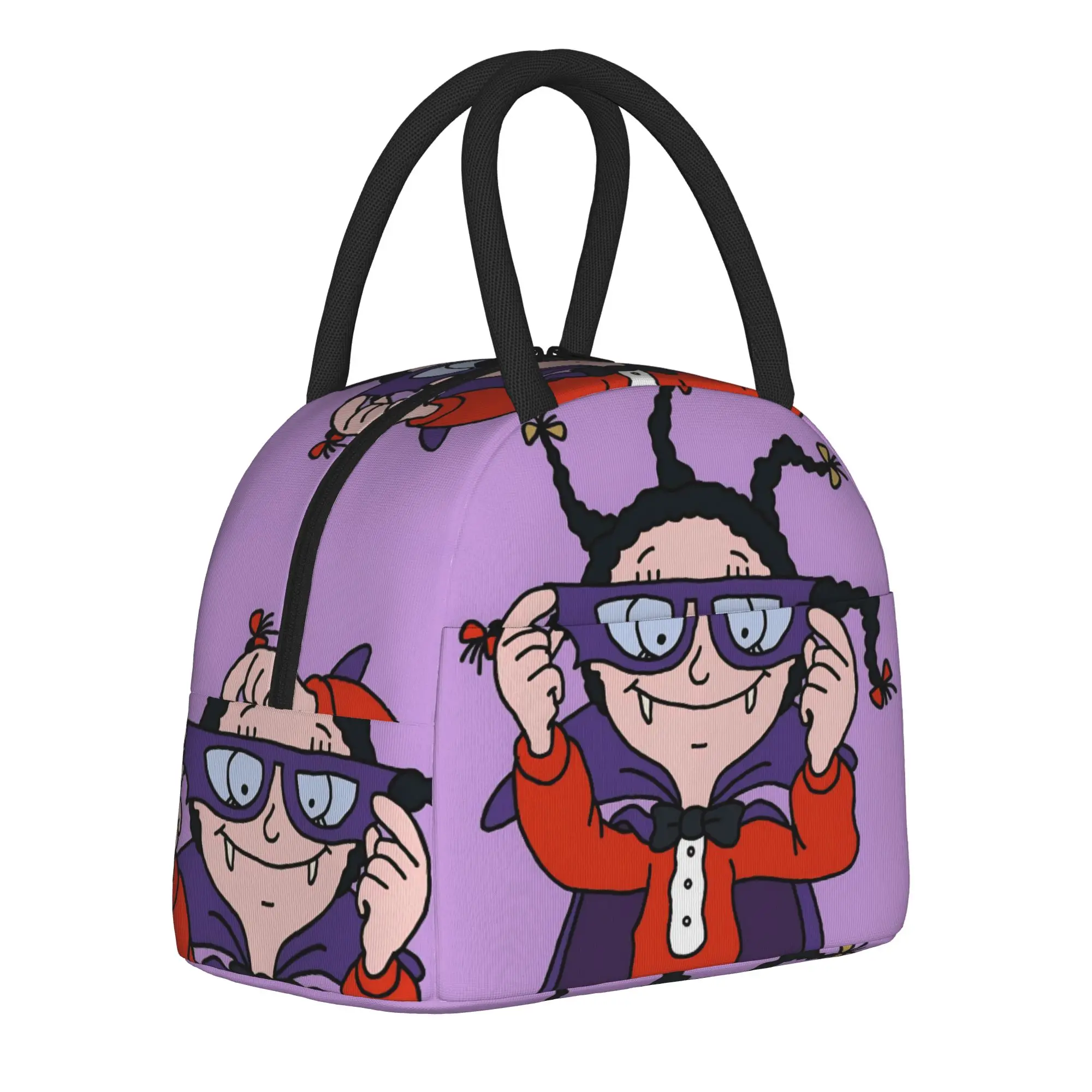 Mona Cartoon Vampires Anime Accessories Insulated Lunch Bag For School Food Box Portable Thermal Cooler Lunch Boxes